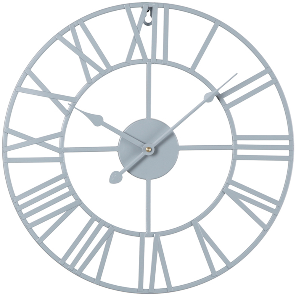 EOS Grey Skeleton Wall Clock with Roman Numerals 40cm Image 1