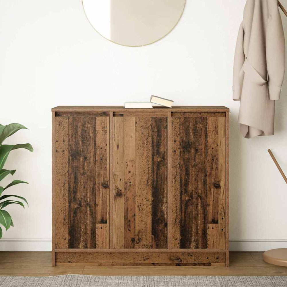 vidaXL 3 Door Old Wood Sideboard Image 3