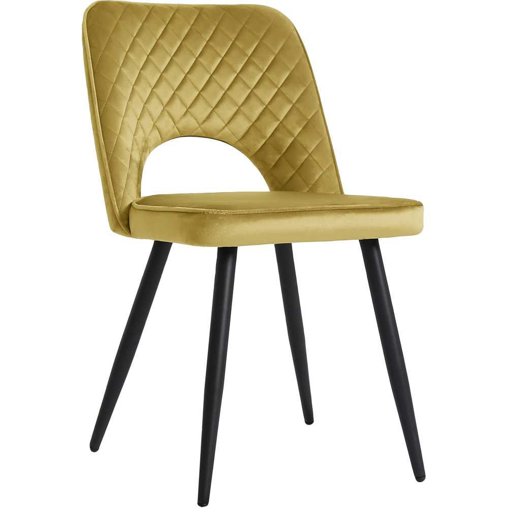 Metis Set of 2 Olive Yellow Dining Chair Image 4