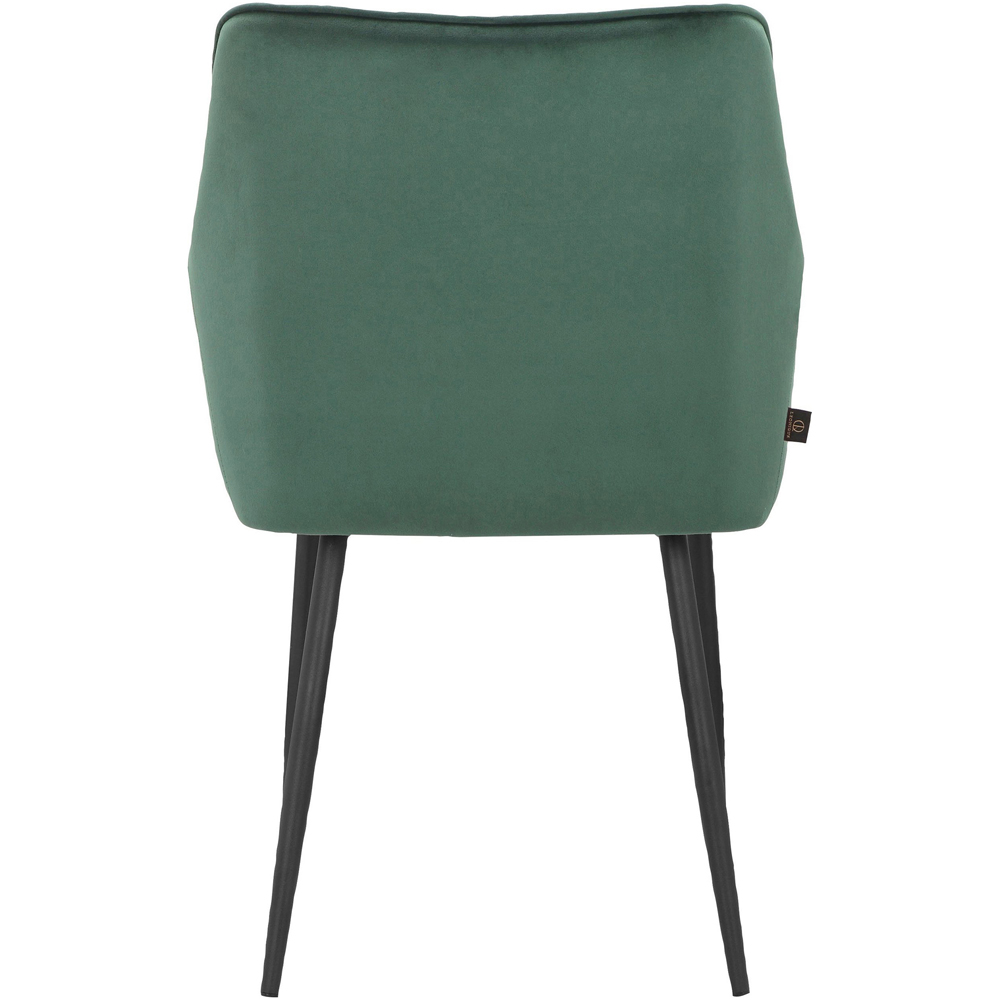 Loft24 Elvira Set of 2 Green Velvet Dining Chair Image 6