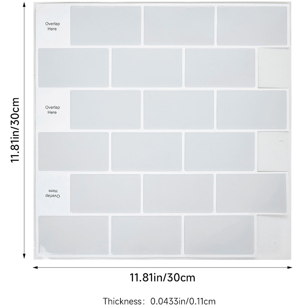 Living and Home Lattice Grey Peel and Stick Wallpaper Tile 10 Pack Image 8