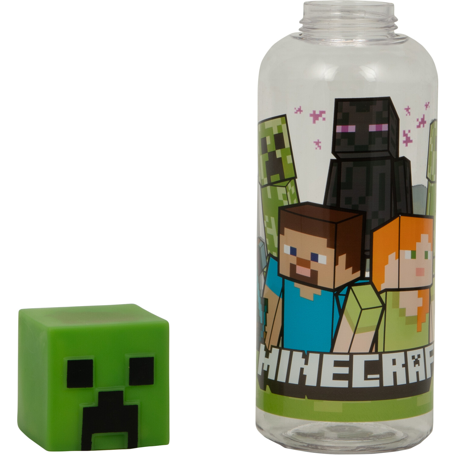 3D Minecraft Licensed Water Bottle - Green Image 4