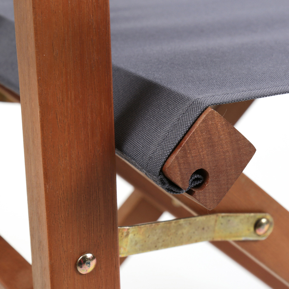 Charles Bentley Set of 2 Grey Directors Chair Image 7