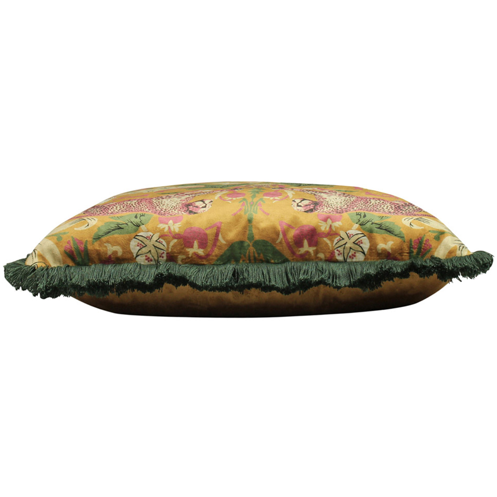 Paoletti Bexley Mustard Tropical Cushion Image 4