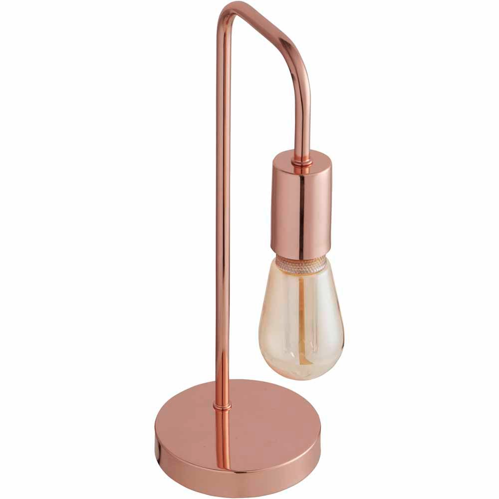 Wilko Copper Angled Table Lamp Image 3