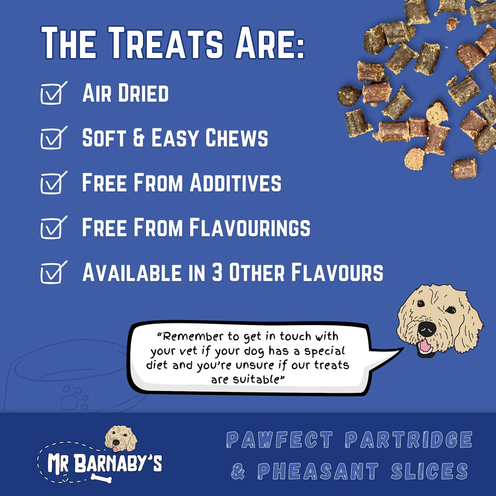 Mr Barnaby's Pawfect Partridge and Pheasant Slices Dog Treats 2 Pack Image 6