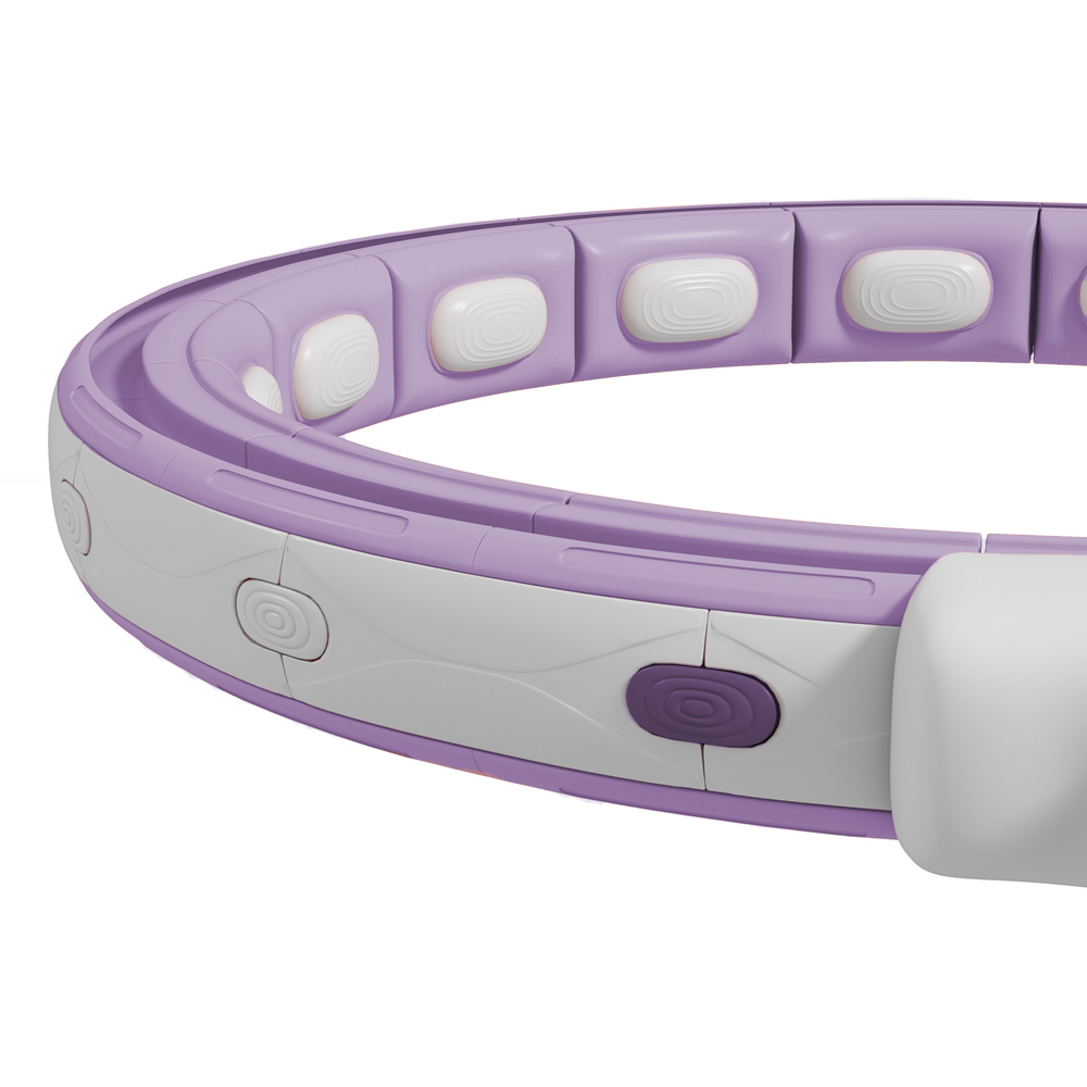 SPORTNOW Purple Smart Weighted Hula Hoop with 16 Detachable Knots Image 5