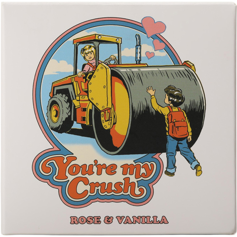 Steve Rhodes You're My Crush Rose and Vanilla Scented Candle with White Mug Image 2