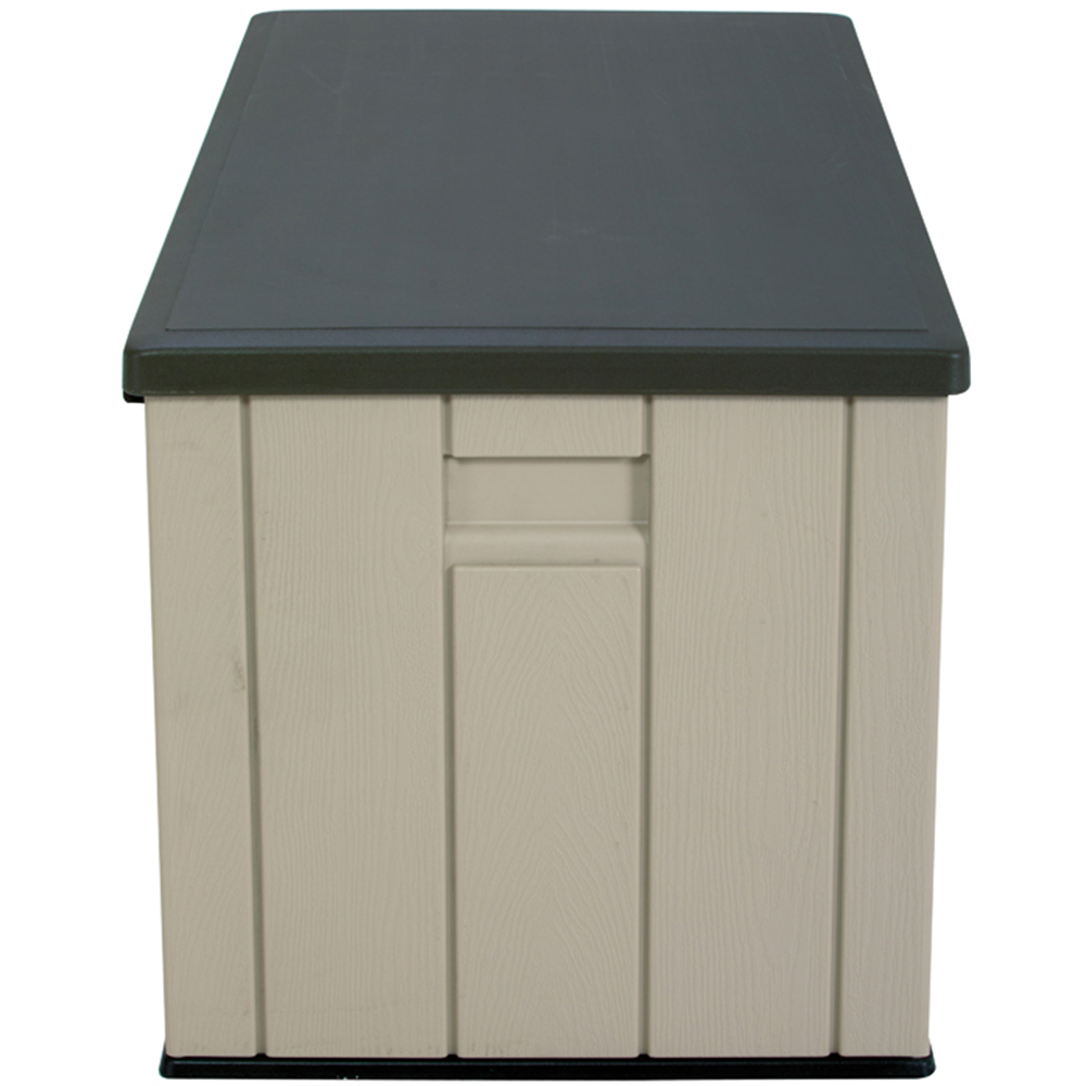 Lifetime Products 567L Tan and Brown Outdoor Deck Storage Box Image 4