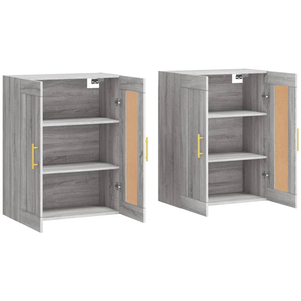 vidaXL 2 Door Grey Sonoma Wall Mounted Cabinet Set of 2 Image 4