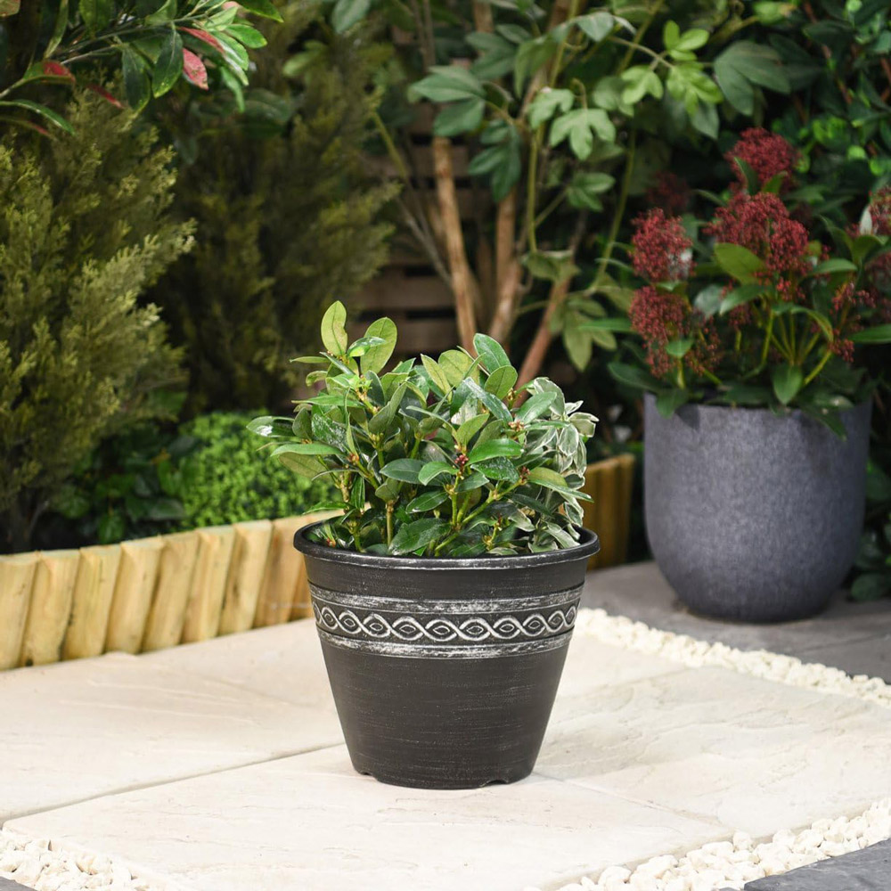 Garden Gear Wavy Design Planter 27.5cm 2 Pack Image 2