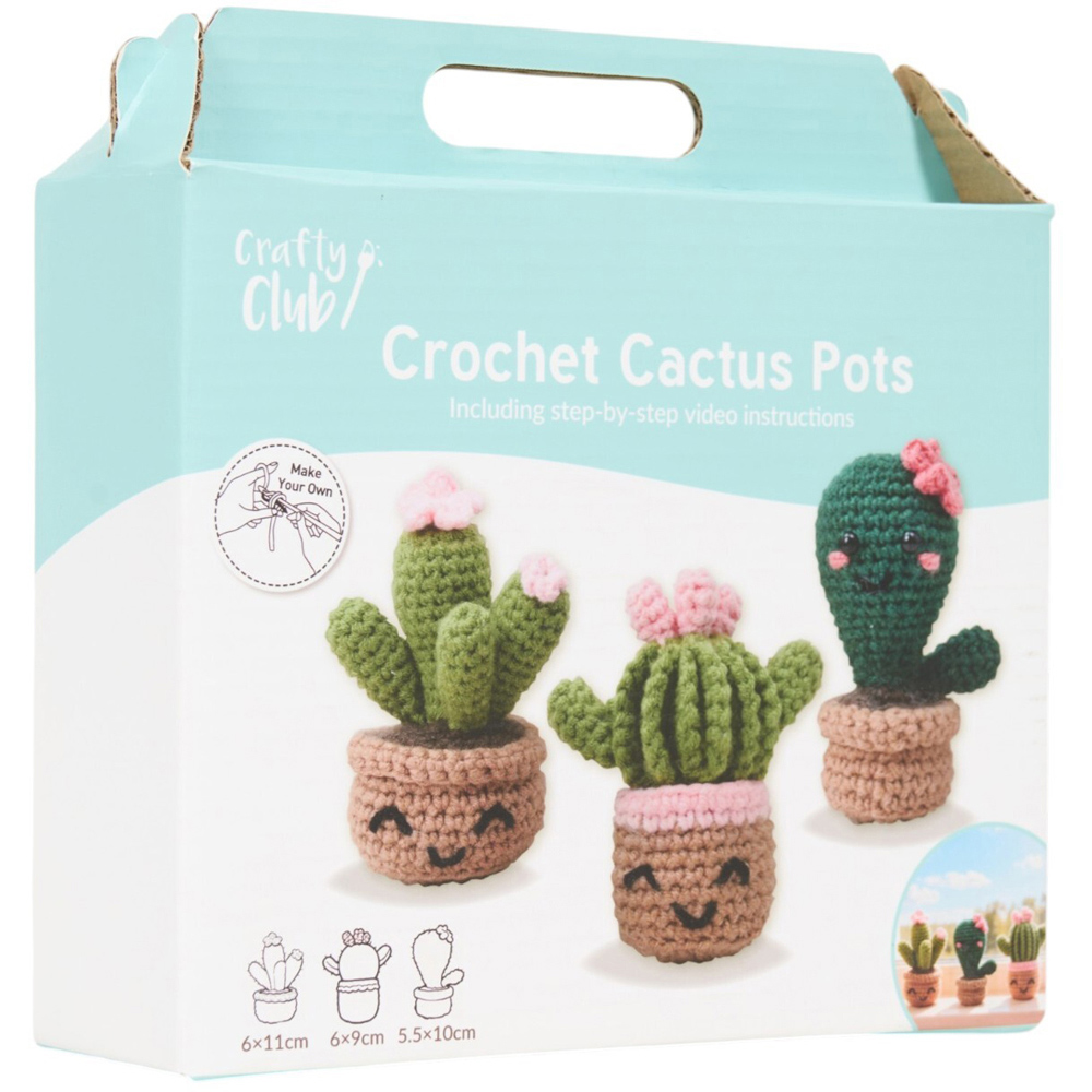 Crochet Cactus Pots Kit Image 1