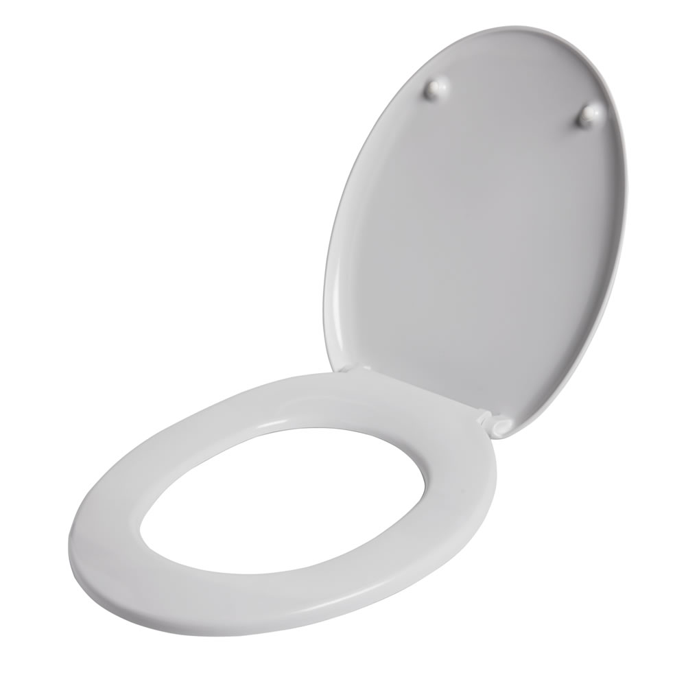 Croydex Foster Sit Tight Toilet Seat White Image