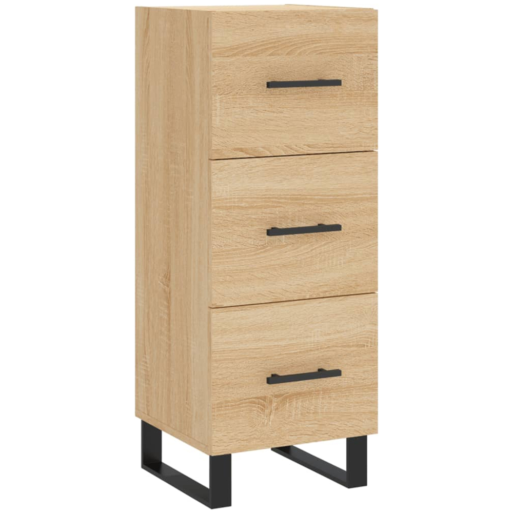 vidaXL Single Door 3 Drawer Sonoma Oak Highboard Image 5