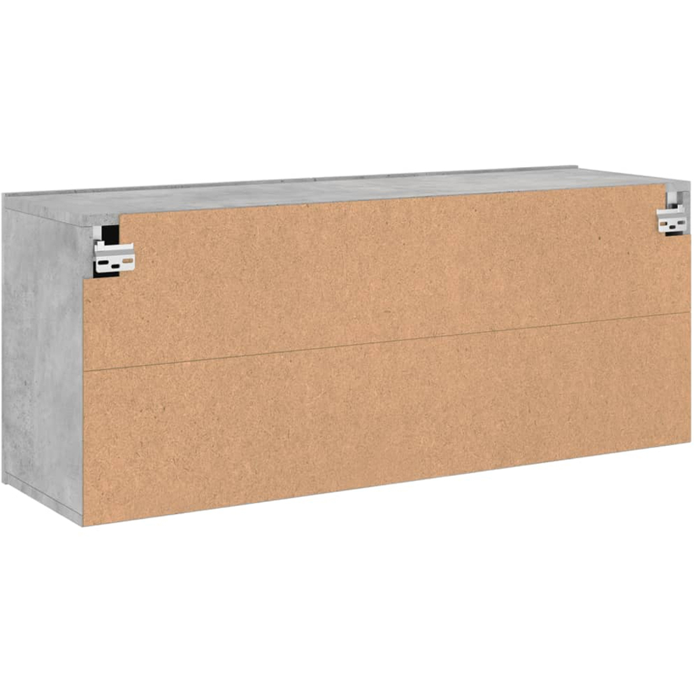 vidaXL 2 Door Concrete Grey Wall Mounted TV Cabinet Image 6