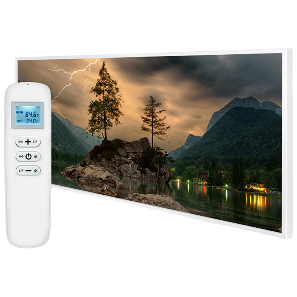Mirrorstone Nexus Thunder Mountain Picture Wi-Fi Infrared Heating Panel 700W 595 x 1195mm Image 1