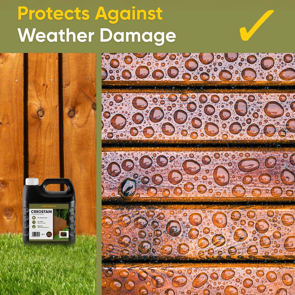 Postsaver Creostain Dark Brown Oil Based Fence & Shed Stain (Creosote/Creocote Alternative) 20L Image 7