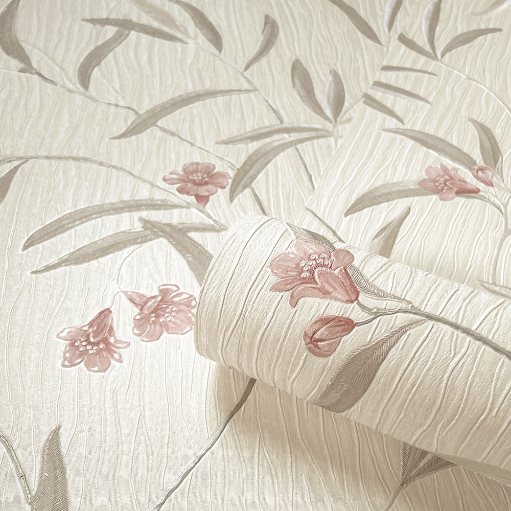 Belgravia Tiffany Floral Textured Red Image 2
