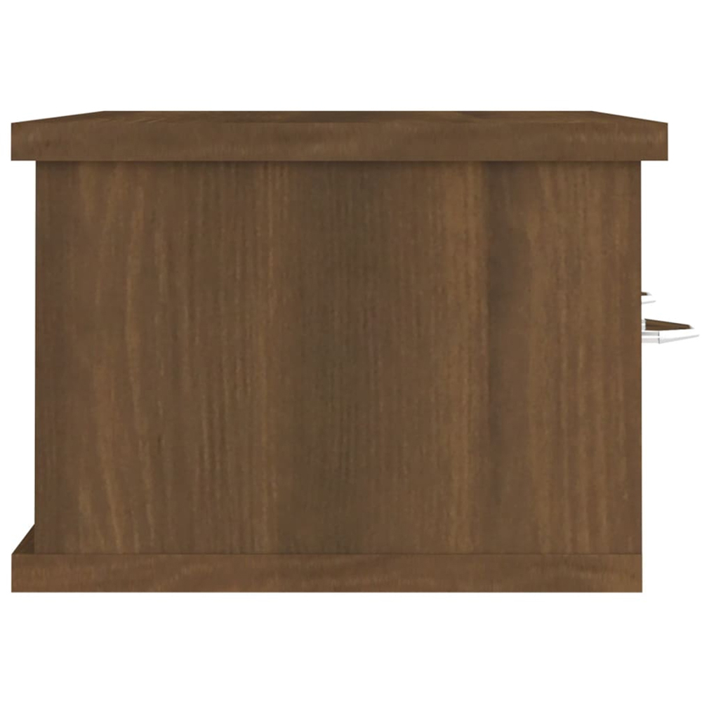vidaXL 2 Drawer Brown Oak Wall Cabinet Image 3