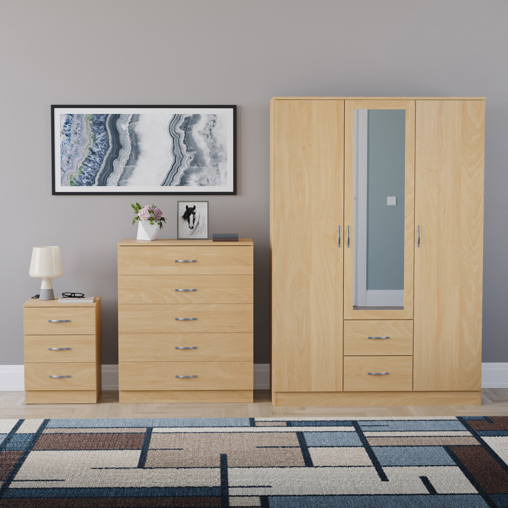 VIDA DESIGNS Riano Pine 3 Piece Bedroom Furniture Set Image 2