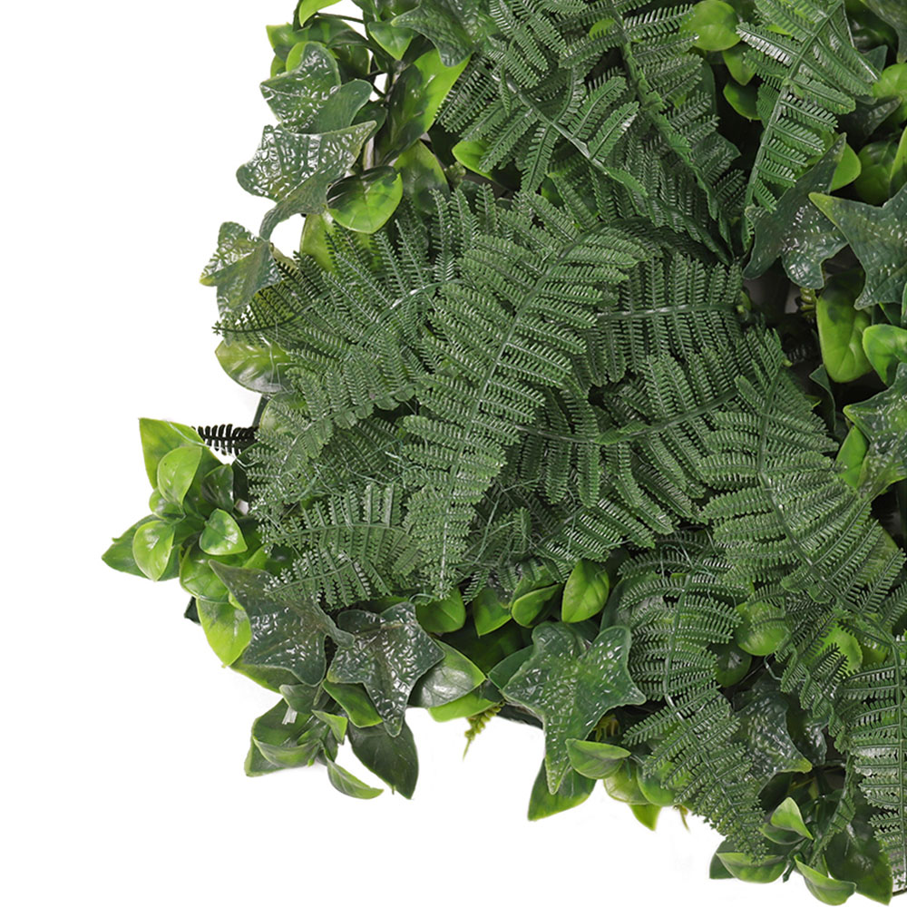 Living and Home Green Artificial Assorted Foliage Hedge Wall Panel 100 x 100cm Image 6