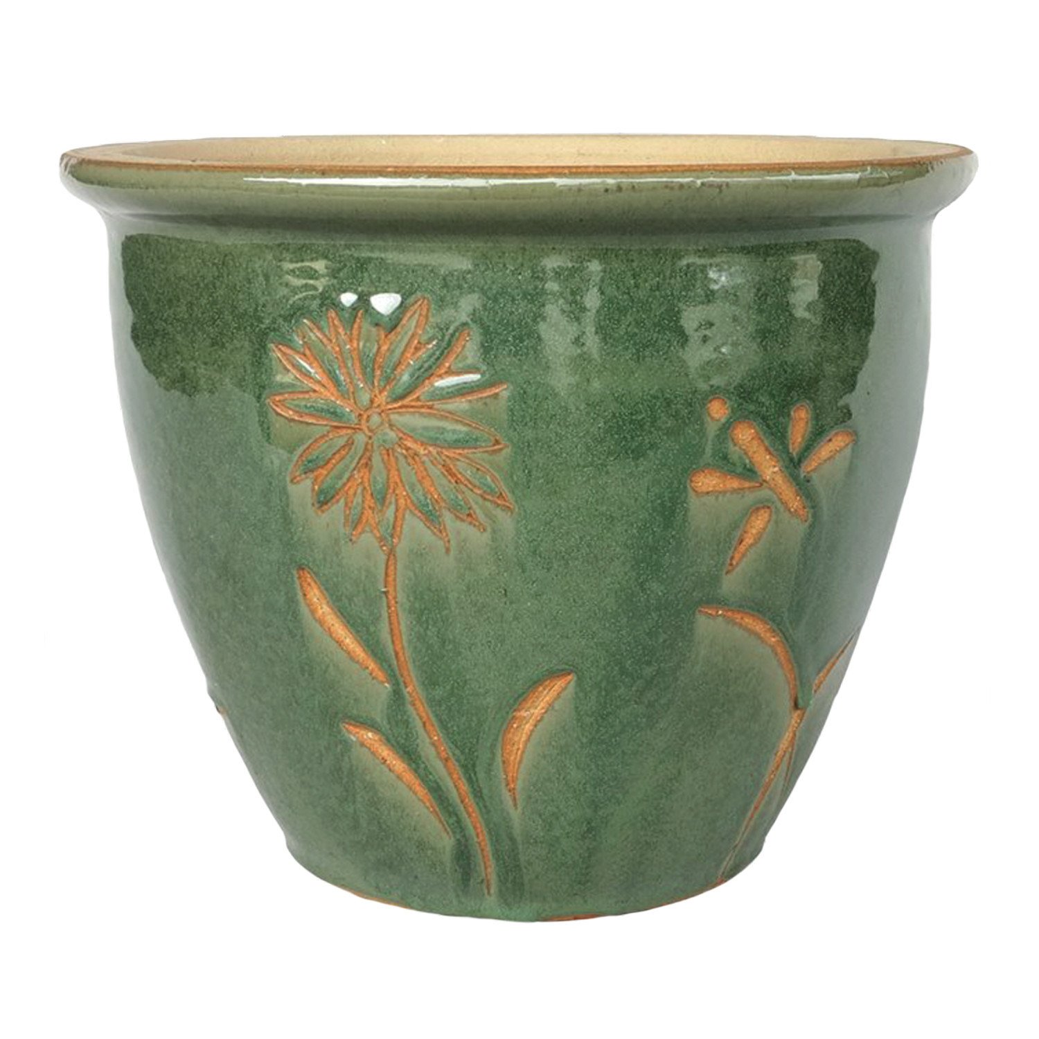 Luxor Collection Pot - Green / 17cm Image 1