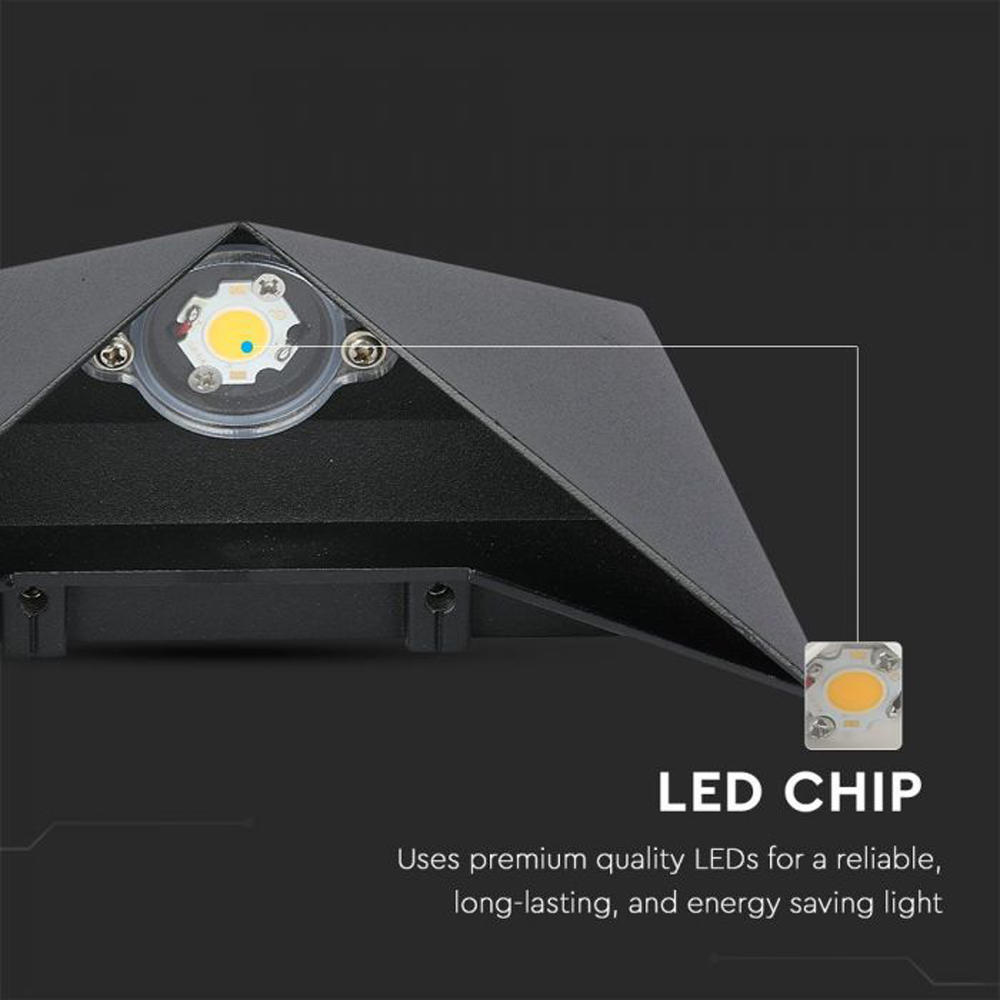 V-TAC Black Warm White LED Outdoor Wall Light Image 7
