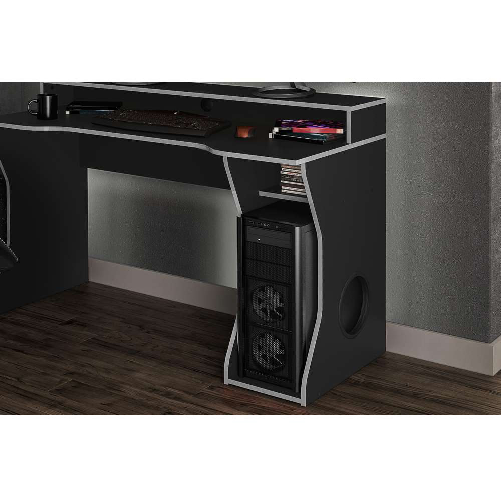 Enzo Gaming Computer Desk Black and White Image 6