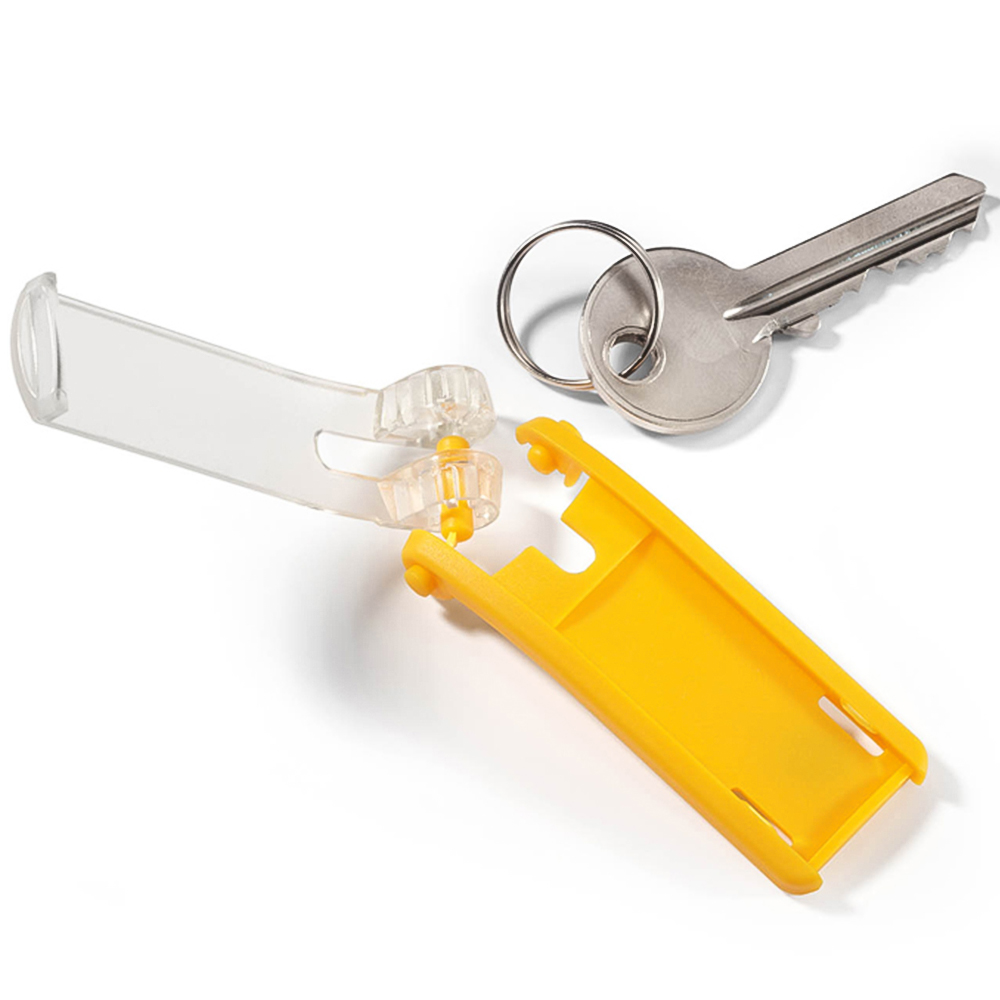 Durable Yellow Key Clip Organisational Label Hooks 6 Pack Image 2