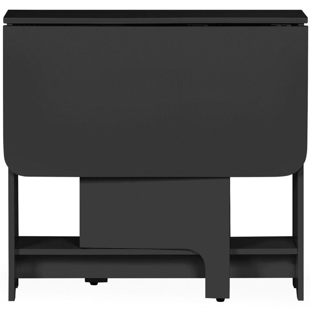 Julian Bowen Gatan 2 Seater Black Small Gateleg Table Set Image 3