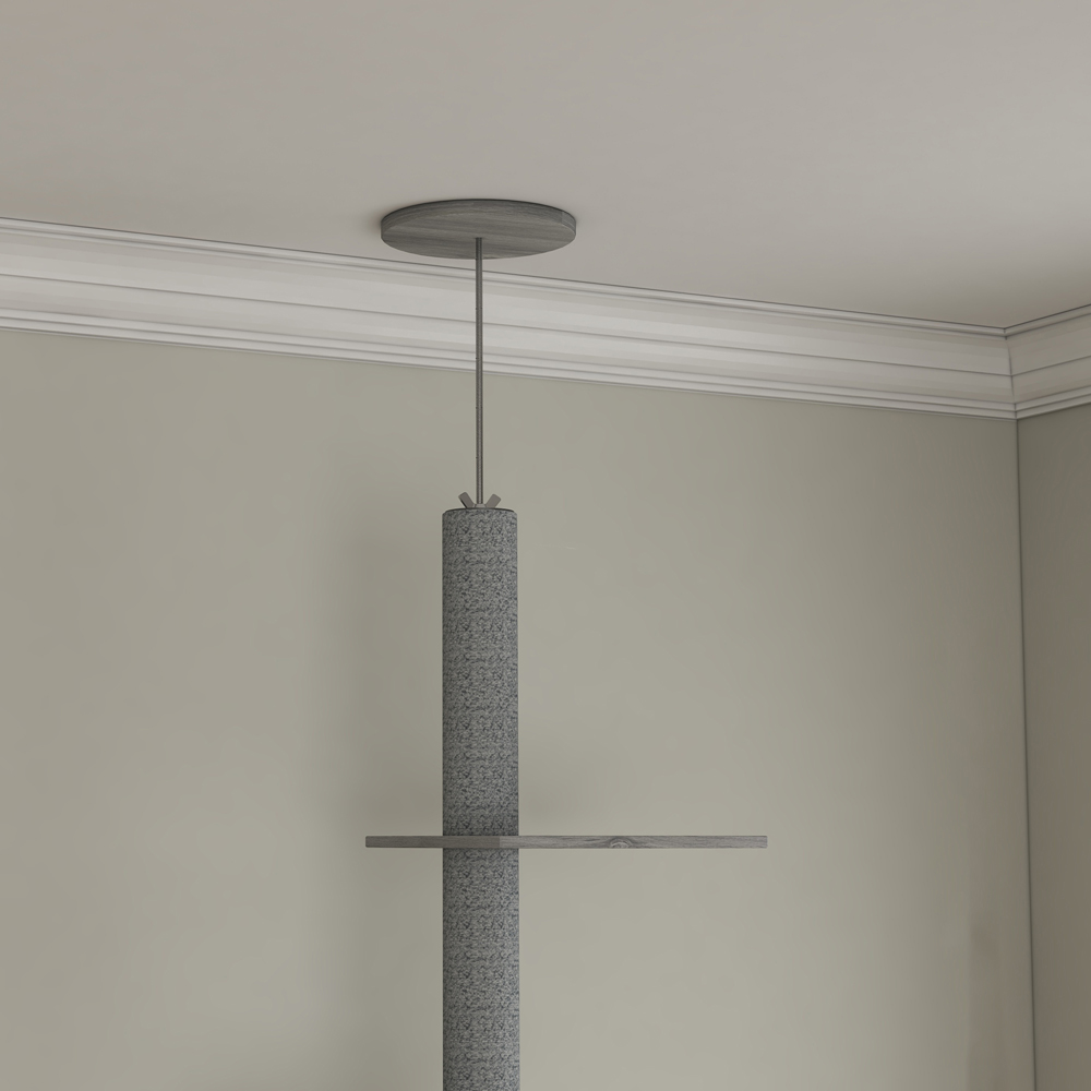 PawHut Enclosure Grey Floor to Ceiling Cat Litter Box Image 3