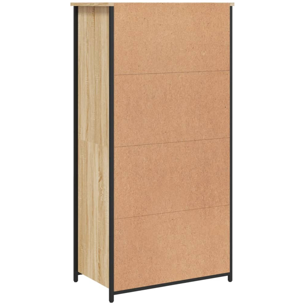 vidaXL 2 Door 2 Shelf Sonoma Oak Wood and Metal Highboard Image 6