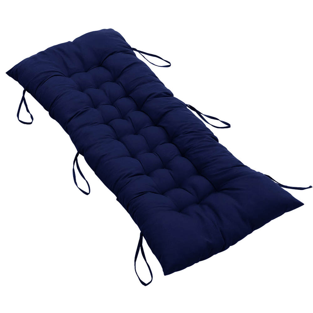 Living and Home Blue Thick Soft Lounge Chair Cushion 110 x 40cm Image 1