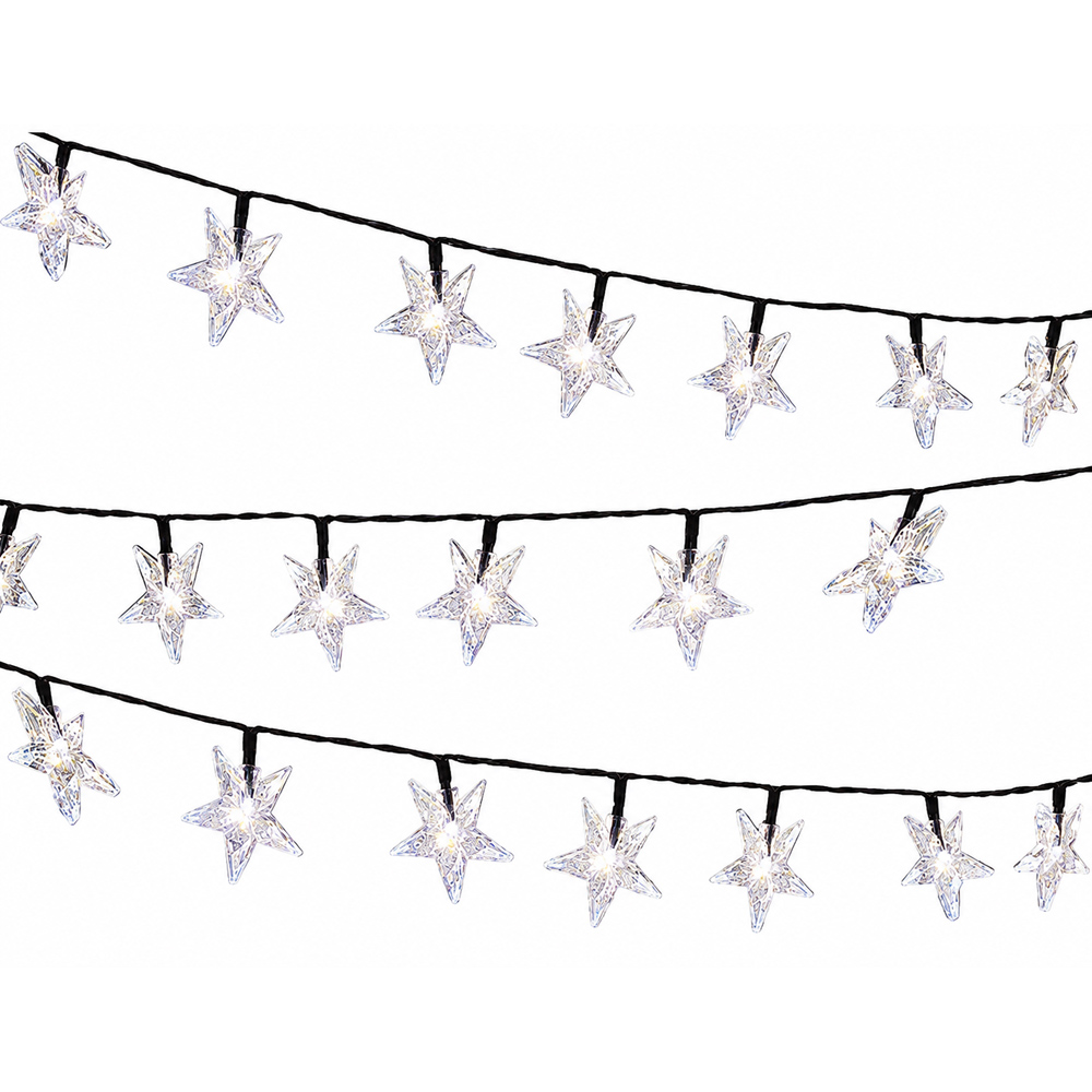 Avilo 50 Warm White LED Star Shaped Solar String Light 5m Image 2