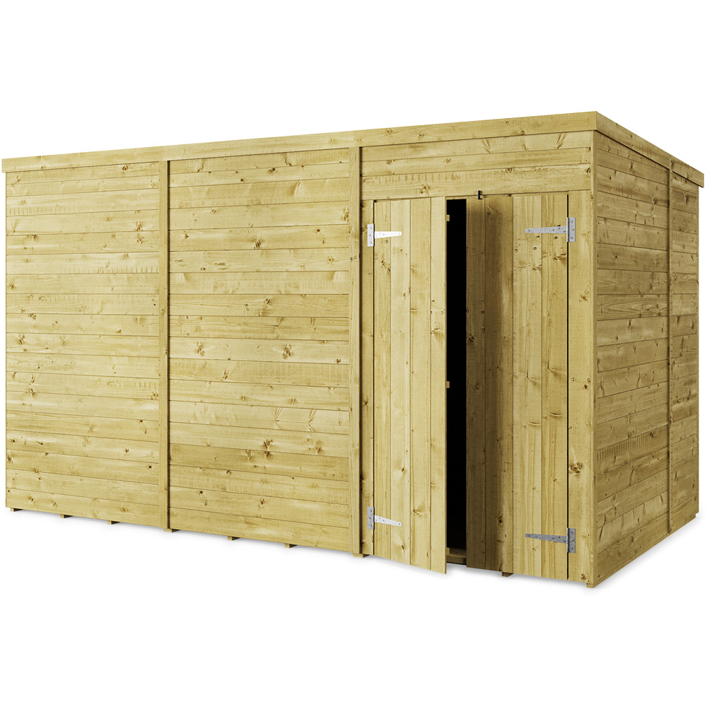 StoreMore 12 x 6ft Double Door Tongue and Groove Pent Shed Image 1