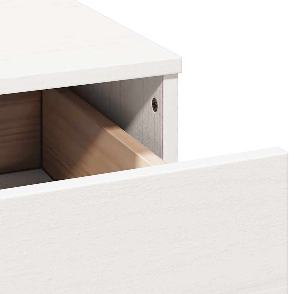 vidaXL 2 Door 2 Drawer White Dressing Table and Stool Set with Mirror Image 8