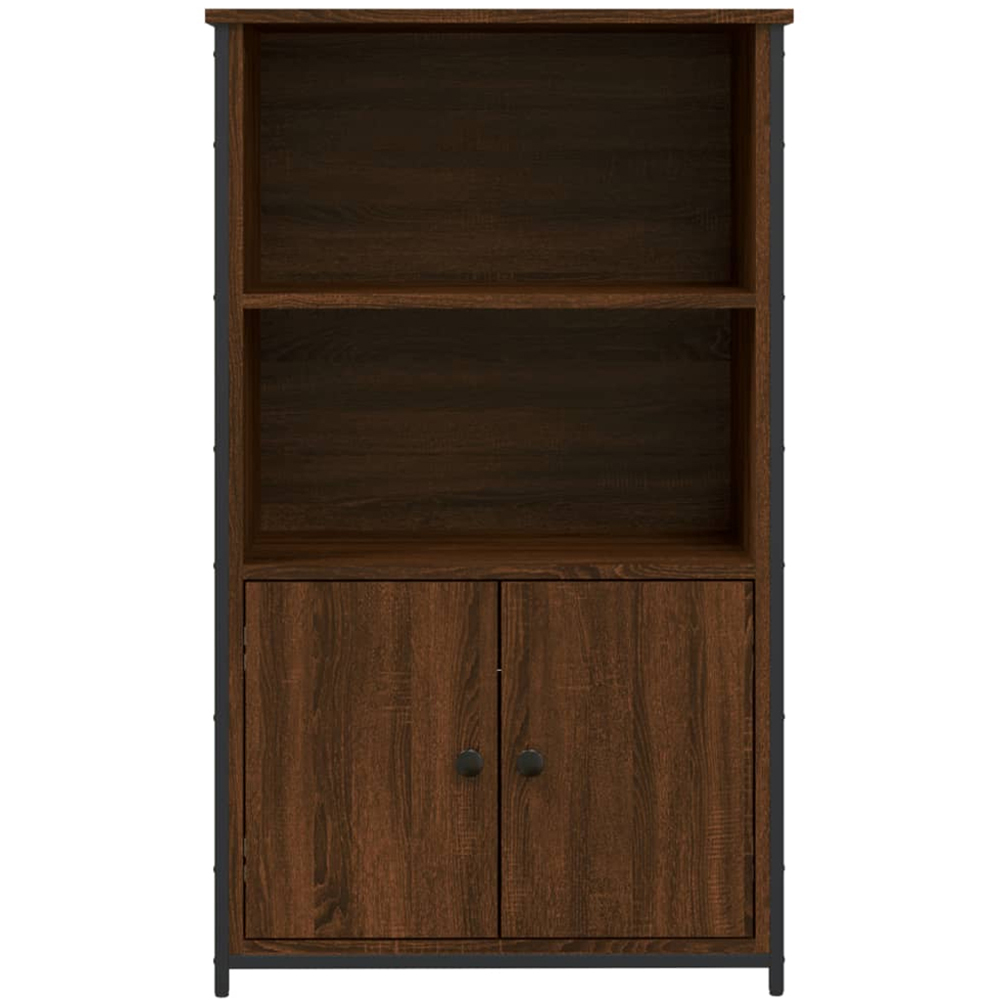vidaXL 2 Door 2 Shelf Brown Oak Highboard Image 5