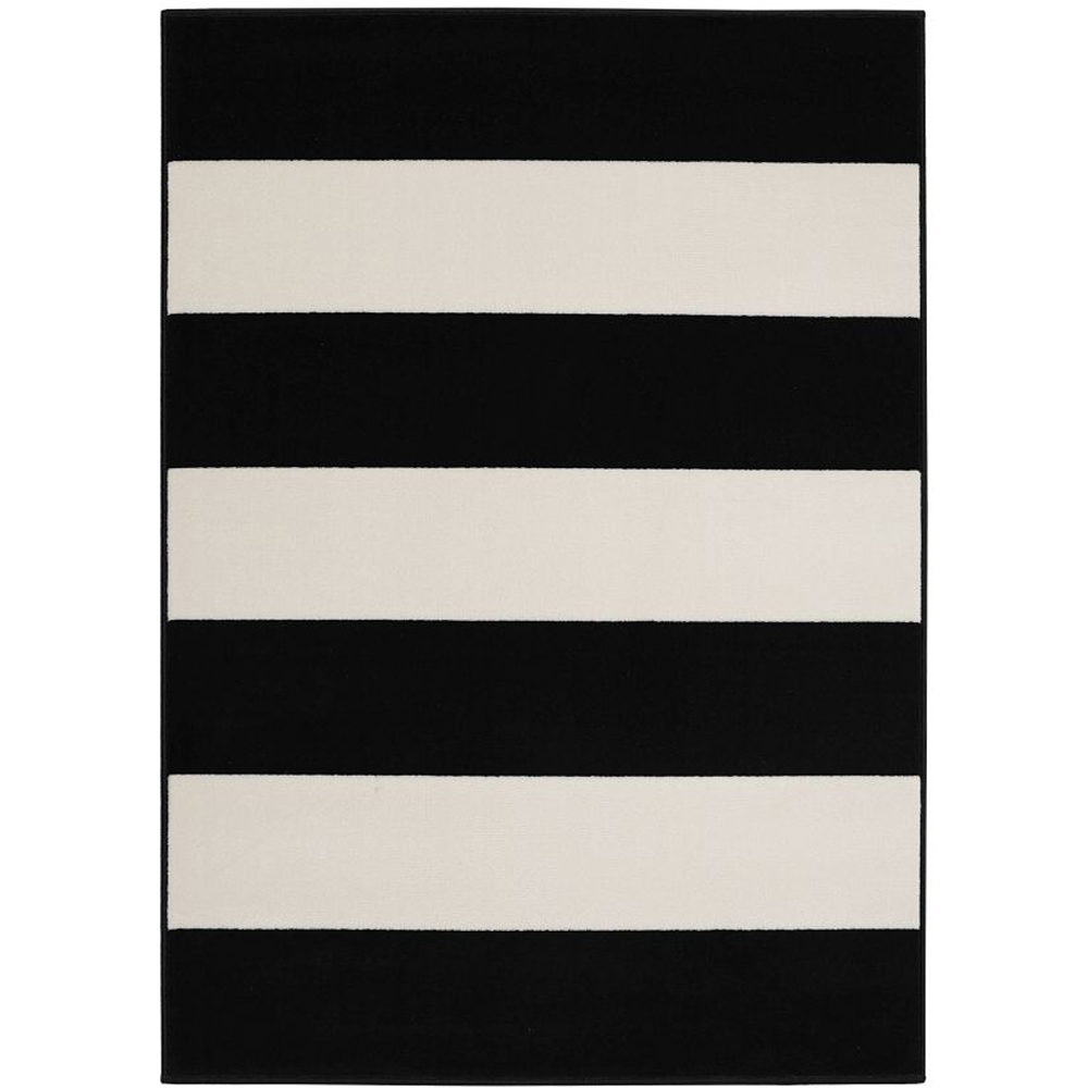 Homemaker Maestro Black Bold Line Rug 160 x 230cm Image 2