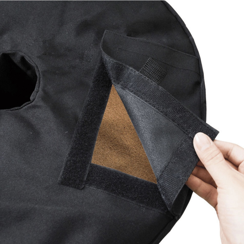 Samuel Alexander Black Round Garden Parasol Base Refillable Weight Bag 40kg Image 3