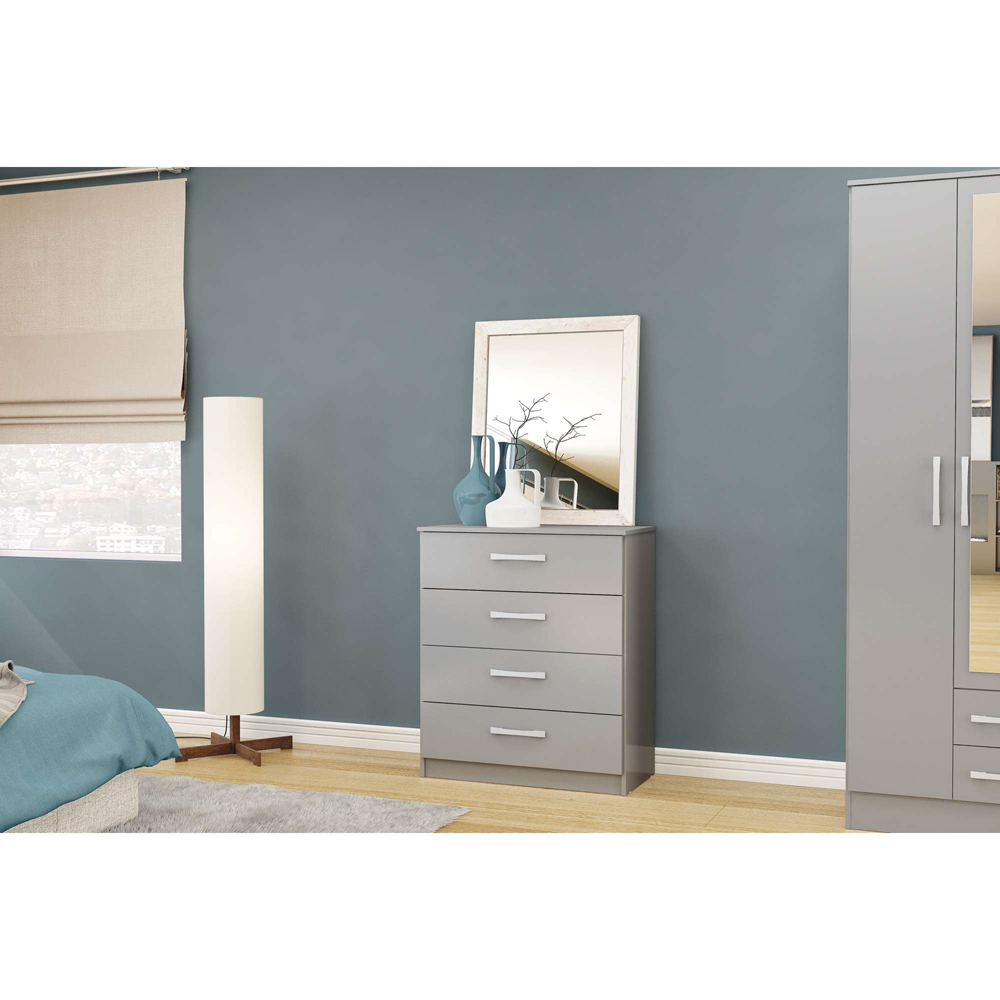 Birlea Lynx Grey 4 Piece Bedroom Furniture Set Image 3
