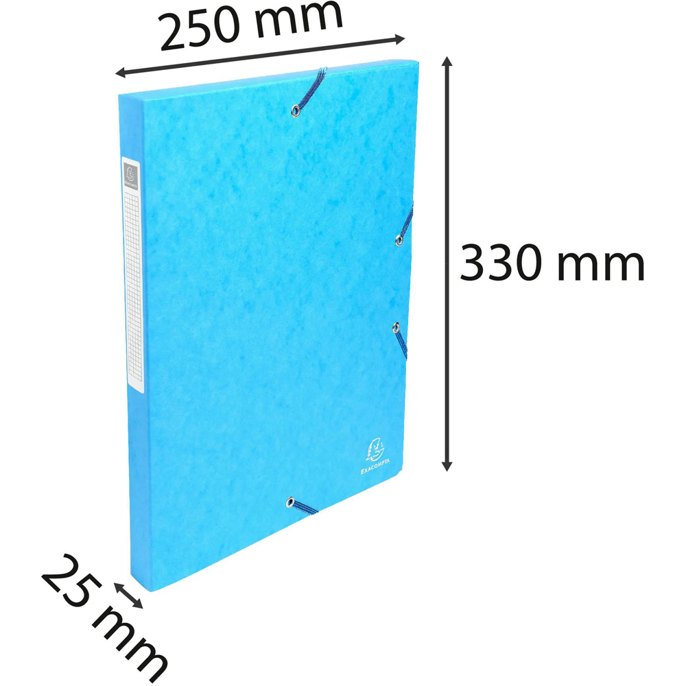 Exacopmta A4 Turquoise Pressboard Box File 25mm 8 Pack Image 7