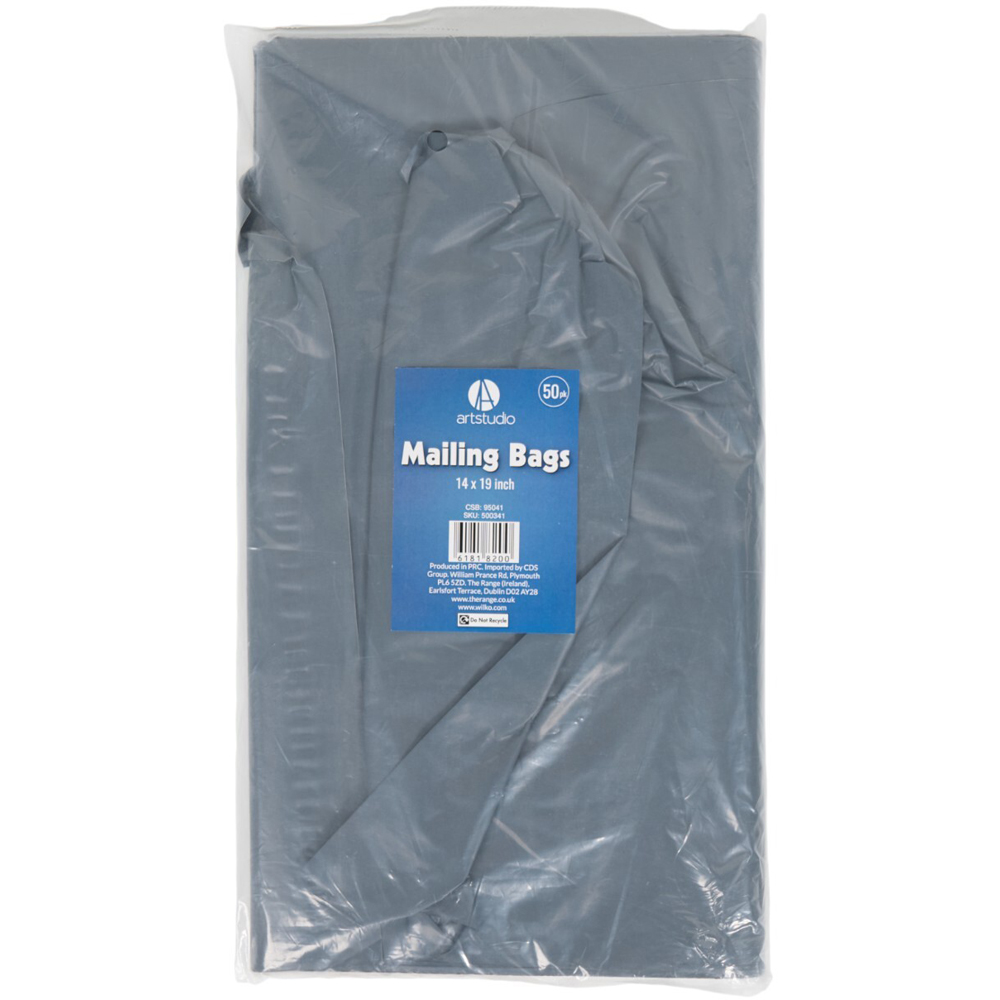 Pack of 50 Package Mailing Bags Grey 14 x 19 inch Image 2