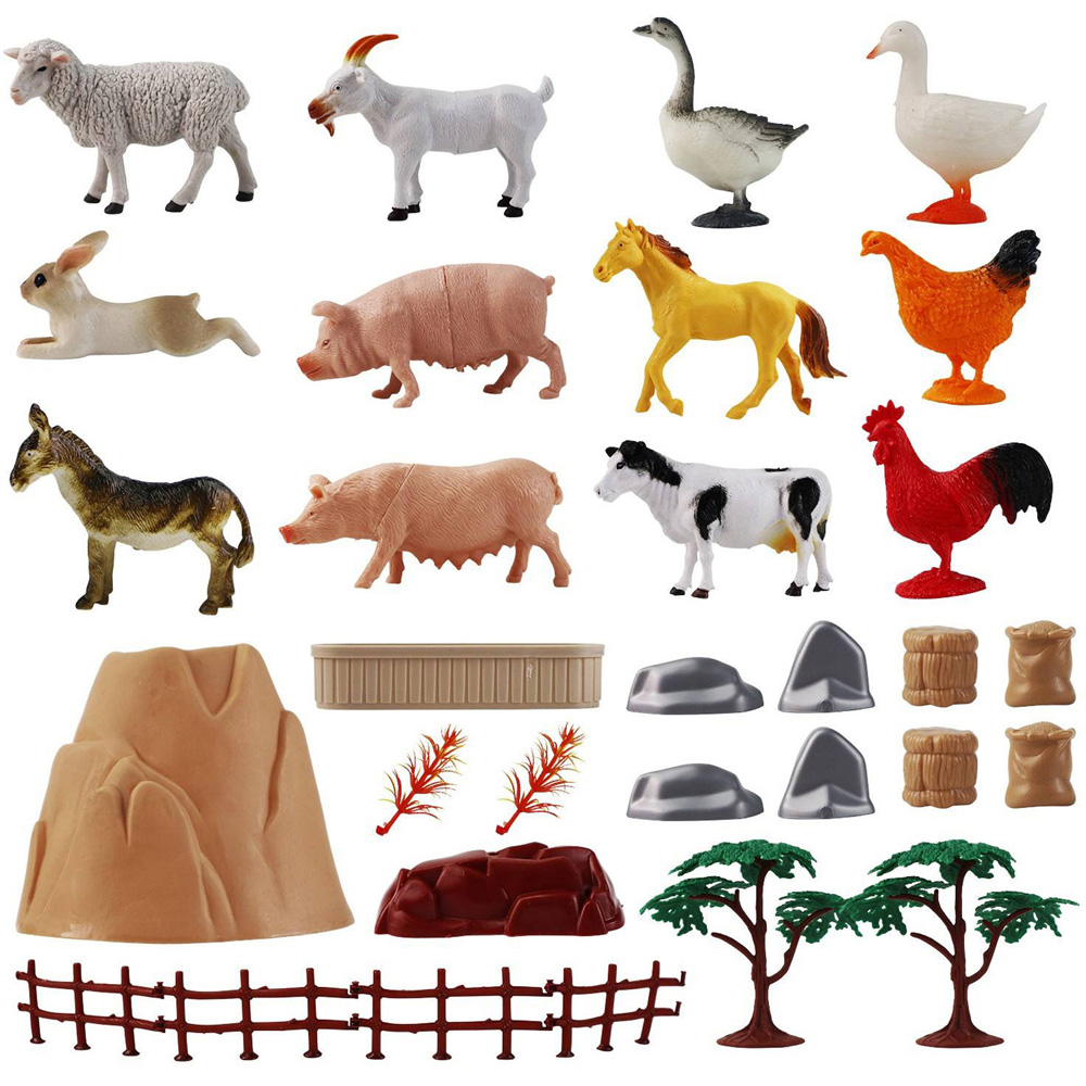 30 Piece Ranch Animals Set Image 1