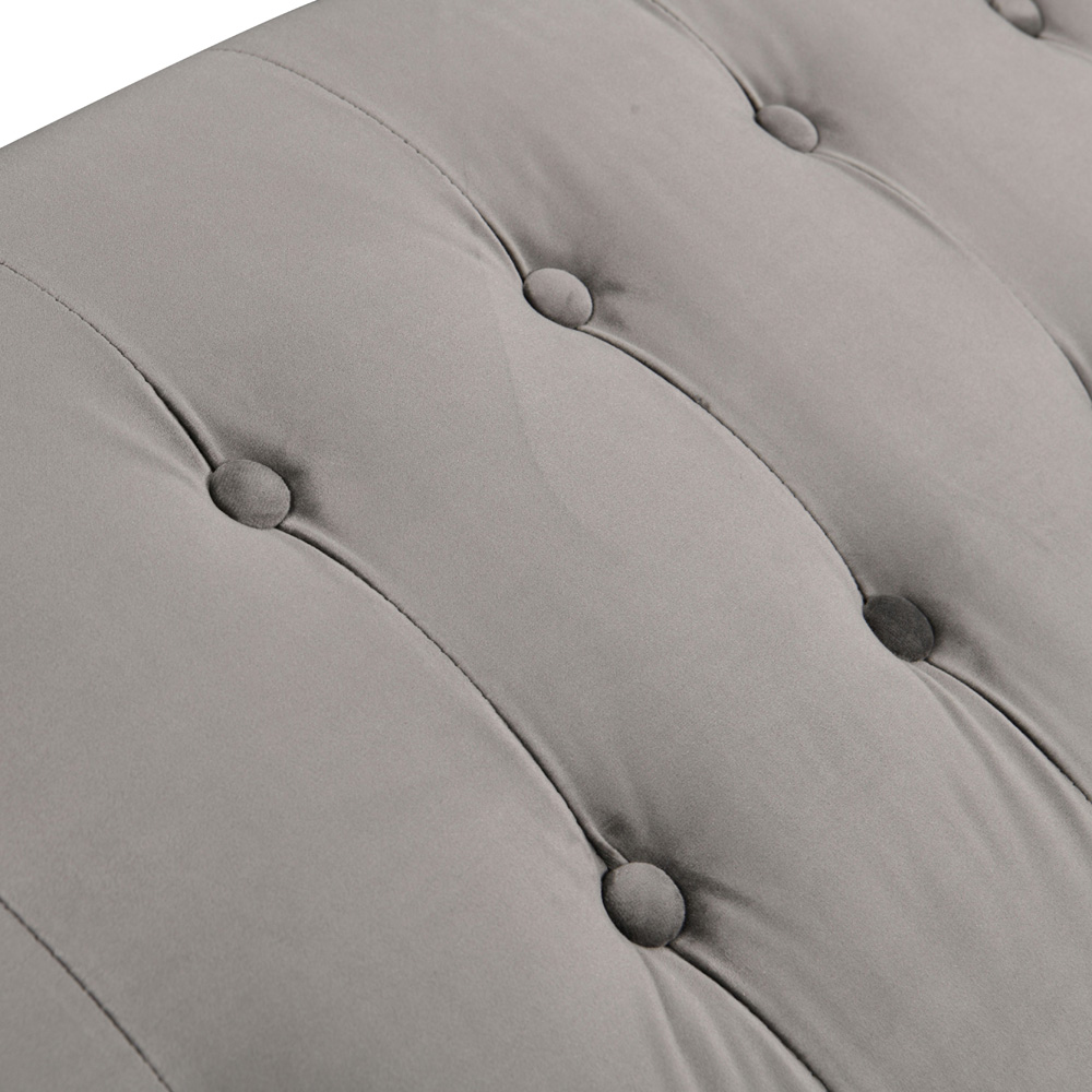 Comfy Living 3 Seater Grey and Gold Plush Velvet Sofa Bed Image 6