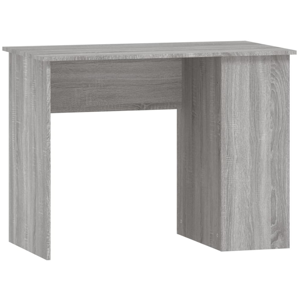 vidaXL 2 Shelf Computer Desk Grey Image 2