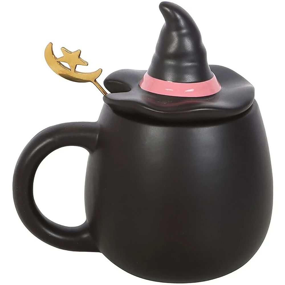 Marco Paul Good Witch Lidded Witches Hat Halloween Mug with Wand Spoon 450ml Image 3