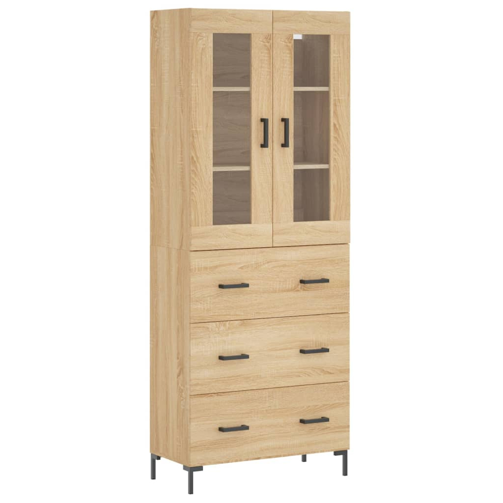 vidaXL 2 Door 3 Drawer Sonoma Oak Highboard Image 2