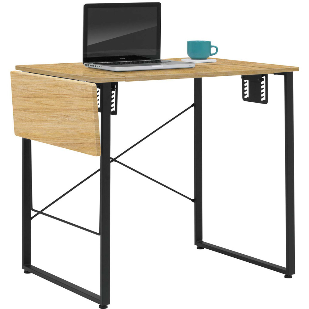 Sewing Online 13406 Charcoal Black and Ashwood Dart Sewing Machine Table with Foldable Top Image 3