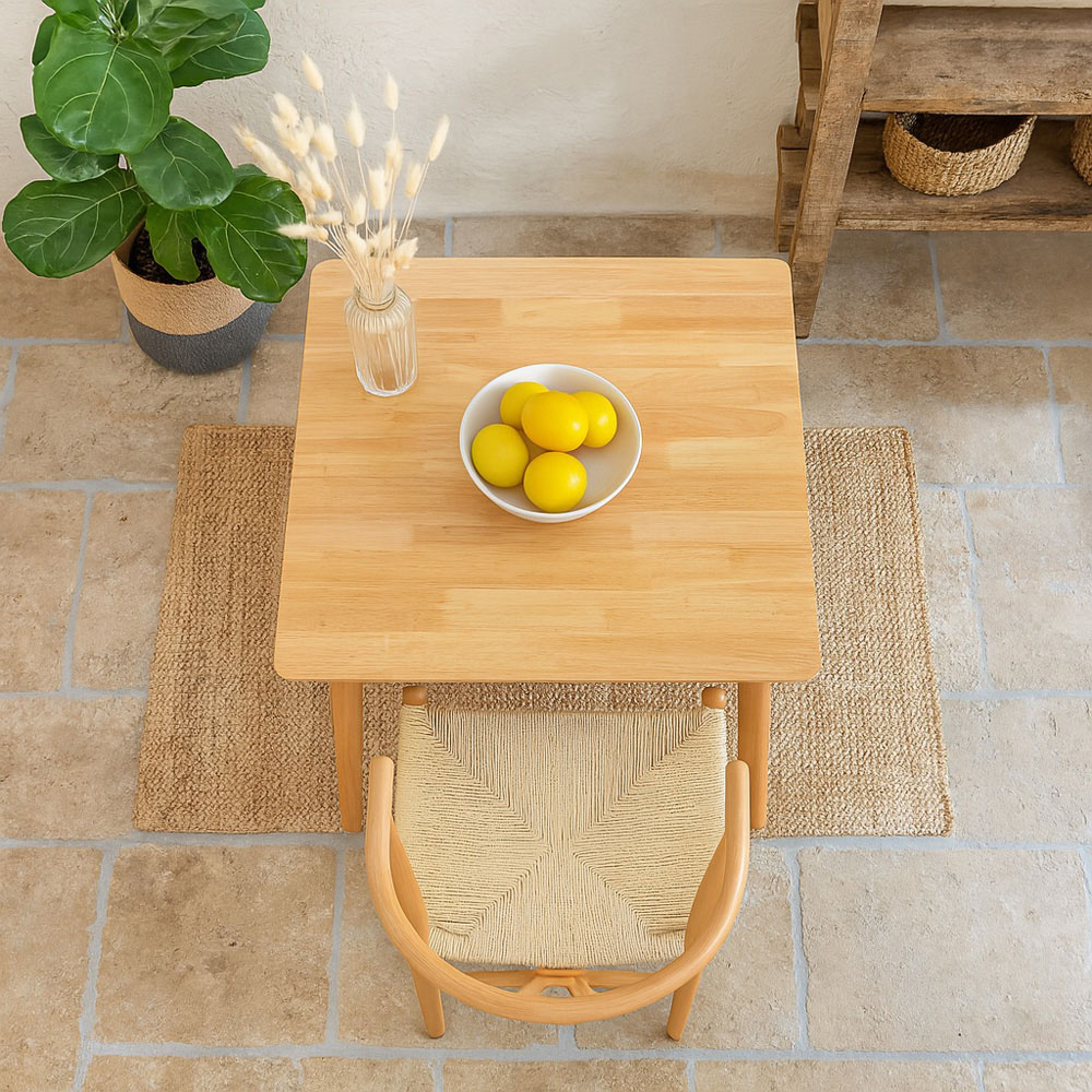 Nicholas Winter 4 Seater Wooden Square Dining Table Natural Image 6