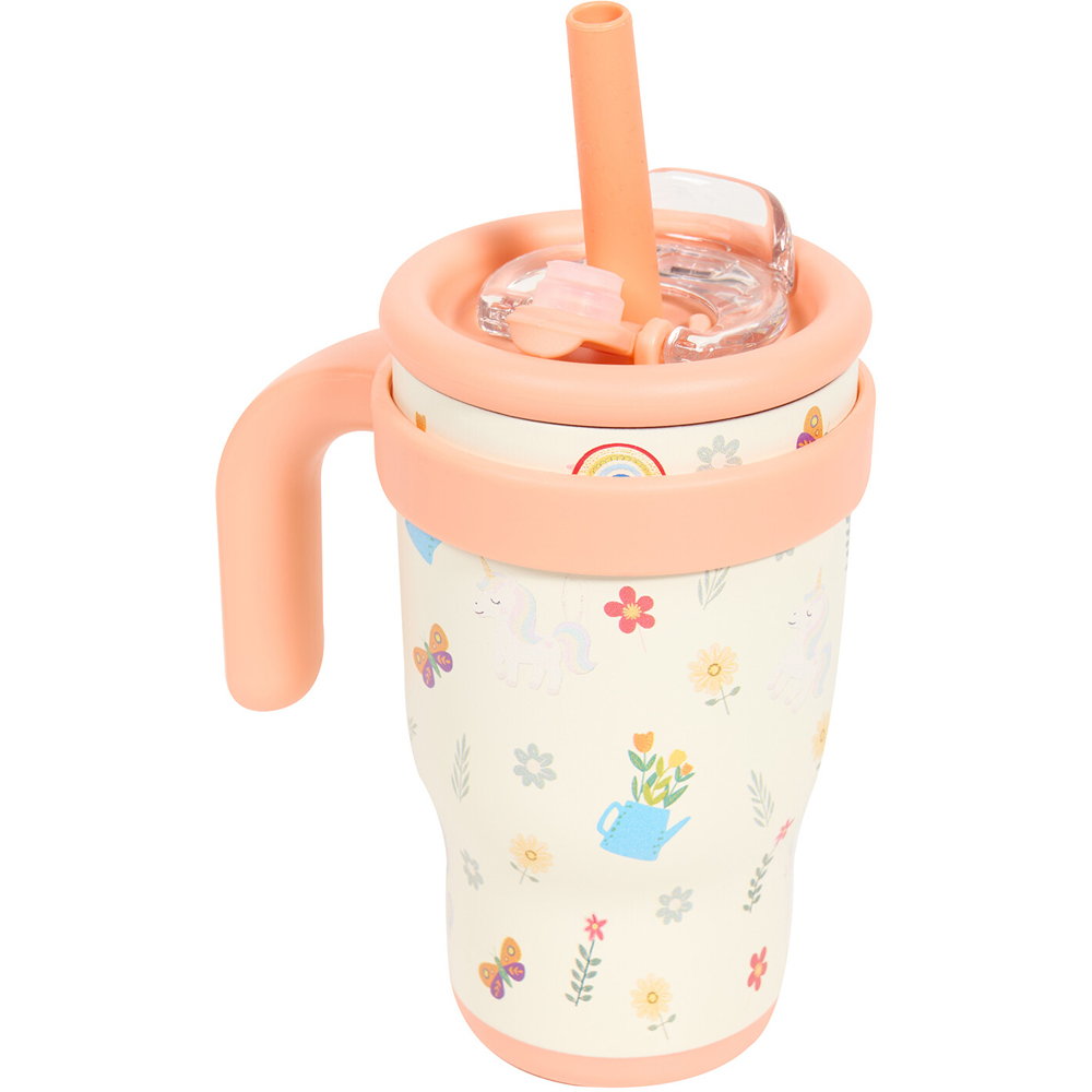 Kids Floral Printed Leakproof Tumbler Image 8
